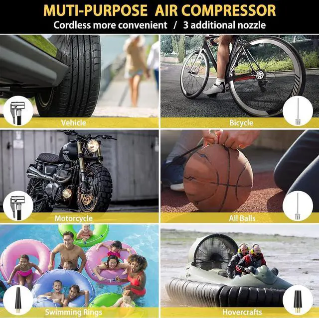 Alt view image 5 of 7 - Jump Starter with Air Compressor 260PSI, 1000A Portable Car Jump Starter, 4-in-1 Battery Booster Pack for Vehicles(3L Gas/Diesel), Safety Jumper Cable with USB/DC Port