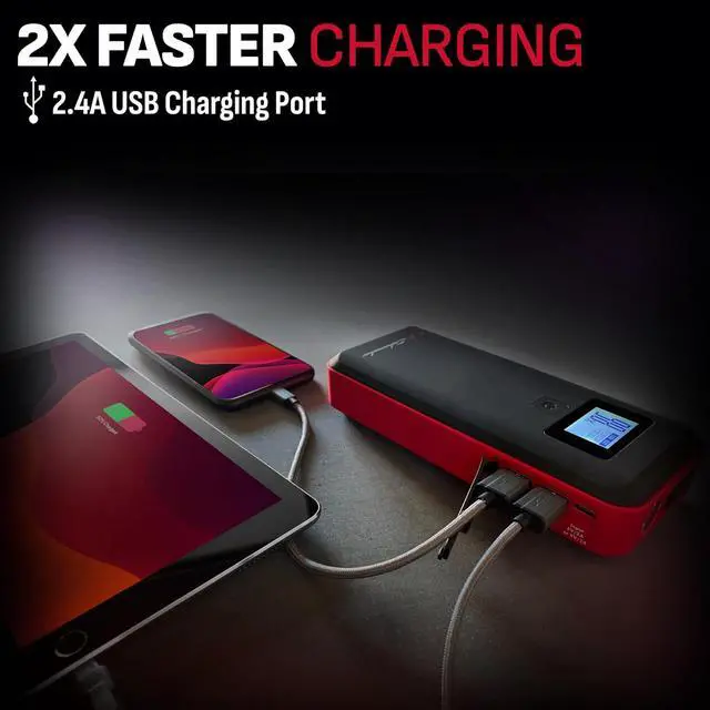 Alt view image 4 of 7 - Schumacher Electric 1000 Peak Amp 12V Portable Lithium Car Battery Jump Starter & Power Pack - Lithium Ion Jump Box - with USB Charging & LED Emergency Light - SL1639