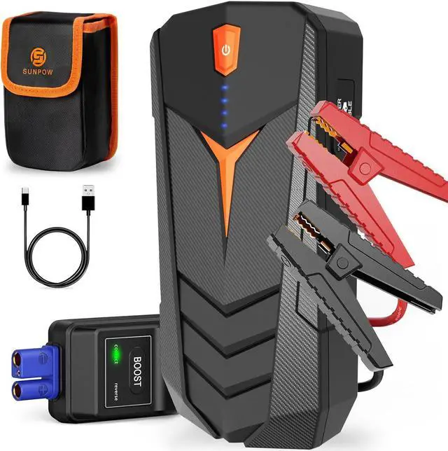 Main image of Jump Starter, 1500A Peak Car Starter for Up to 8L Gas or 6.0L Diesel Engine, 12V Auto Lithium Battery Booster for Cars, Trucks, SUV, Portable Power Pack Jump Box with LED Light