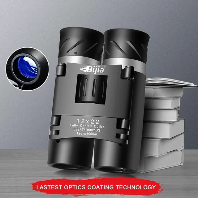 Alt view image 2 of 7 - BIJIA 12x22 HD Mini Compact Binoculars for Kids and Adult,Hunting,Bard Watching,Concert,Sport and Outdoor Activities (Lastest Optics Coating Technology)