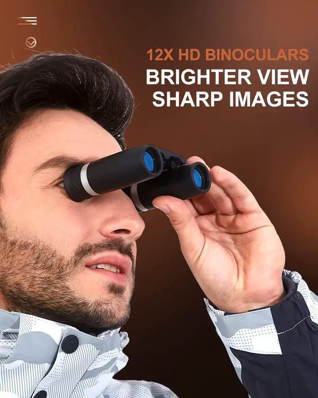 Alt view image 3 of 7 - BIJIA 12x22 HD Mini Compact Binoculars for Kids and Adult,Hunting,Bard Watching,Concert,Sport and Outdoor Activities (Lastest Optics Coating Technology)