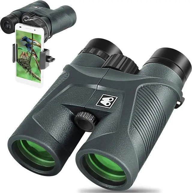 Main image of 10x42 Binoculars for Adults with Smartphone Adapter, BAK4 Prism and FMC Lens, HD Professional Binoculars for Bird Watching Travel Stargazing Hunting Wildlife Watching Outdoor Concerts Sports