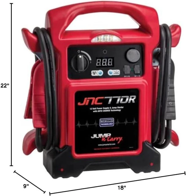 Alt view image 5 of 5 - Clore Automotive Jump-N-Carry JNC770R 1700 Peak Amp Premium 12 Volt Jump Starter - Red