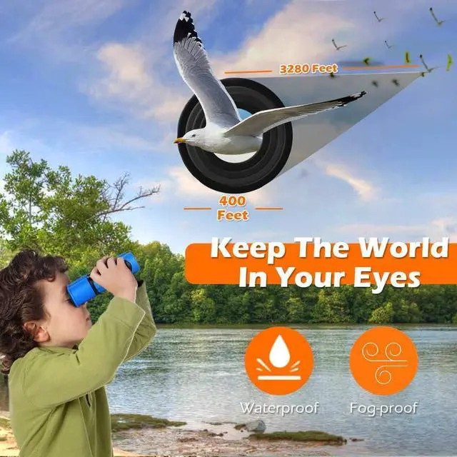 Alt view image 6 of 7 - Compact Mini Binoculars for Kids  8x21 Zoom Kids Binoculars Toy Gift Shock Proof for 3 4 5 6 7 8 9 10 11 12 13 Years Old Boys Girls Bird Watching Sporting Events Children Best Present