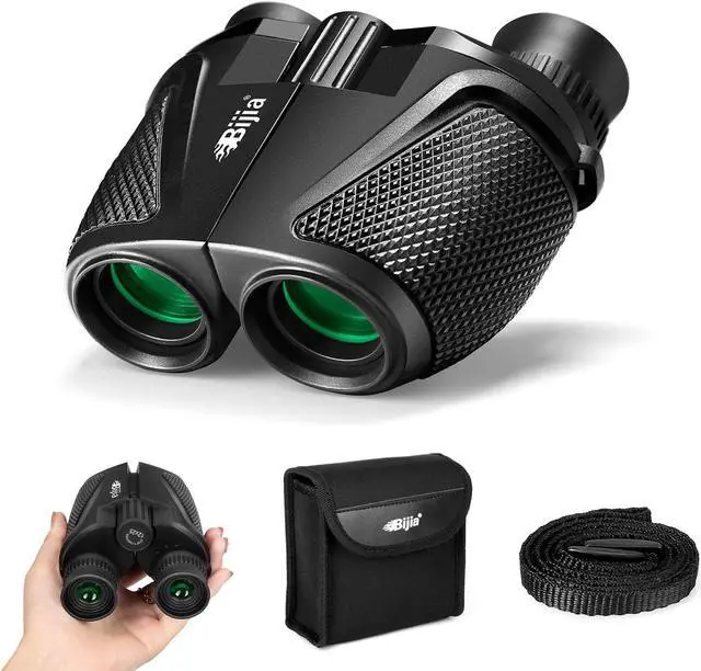 Main image of BIJIA 12 x 25 Compact Binoculars for Adults and Kids, Easy Focus Small Binoculars with BAK4 Prism, Large Eyepiece, Waterproof, Low Light Vision for Travel, Hiking, Bird Watching, Hunting, Concerts