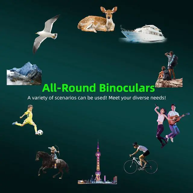 Alt view image 6 of 6 - BIJIA 12 x 25 Compact Binoculars for Adults and Kids, Easy Focus Small Binoculars with BAK4 Prism, Large Eyepiece, Waterproof, Low Light Vision for Travel, Hiking, Bird Watching, Hunting, Concerts