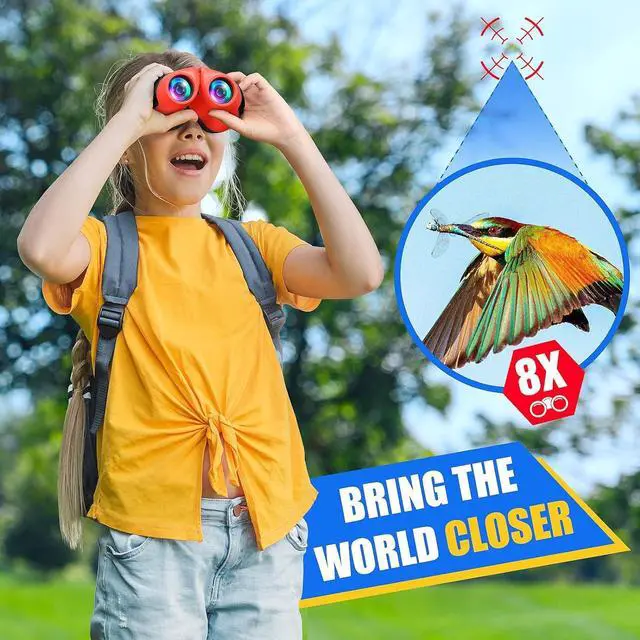 Alt view image 3 of 7 - LET'S GO! Binocular for Kids, Compact High Resolution Shockproof Binoculars