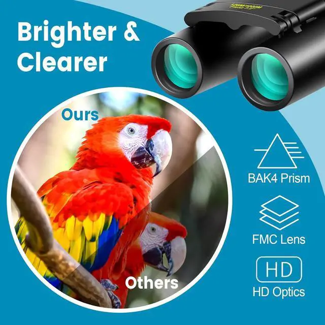 Alt view image 3 of 6 - 12X25 Mini Pocket Binoculars Compact, Small Lightweight Foldable for Adults Kids Bird Watching, Travel, Opera Concert, Hiking, Cruise, Football Game Green