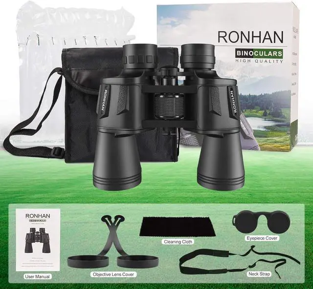 Alt view image 6 of 6 - 20x50 Binoculars for Adults High Powered, Military Compact HD Professional/Daily Waterproof Binoculars Telescope for Bird Watching Travel Hunting Football Games Stargazing with Carrying Case and Strap