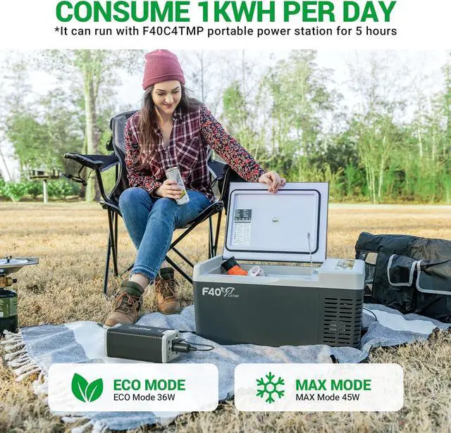Alt view image 5 of 7 - 12 Volt Refrigerator, 20 Quart(18L) Portable Freezer, 12V Car Fridge(-8~50), Compressor Cooler for Camping, Road Trip, Travel, Van, Truck, RV, Boat, Outdoor, Home, 12/24V DC & 100~240V AC