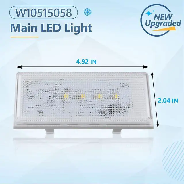 Alt view image 3 of 7 - New W10515058 Led Light for Whirlpool Refrigerator Light,WPW10515058 Whirlpool Refrigerator Light,WRS325FDAM 04 Light,W10522611 W10465957 PS11755867,Compatible WRS325FDAM04/02,Figure 5 for More