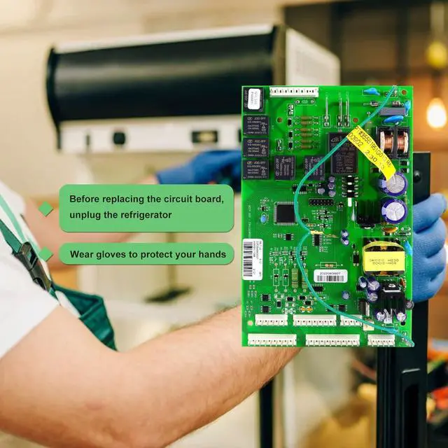Alt view image 5 of 6 - WR55X11098 Refrigerator Electronic Control Board, Compatible with ge PGCS1RKZJSS, PSQS6YGZBESS, PFSS5RKZASS, PFCF1RKZABB,PGS25KSEAFSS, PFSF5RKZCBB,ETC. Replace WR55X11076, WR55X11077, WR55X11097, ETC