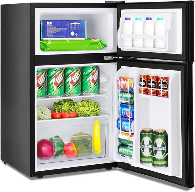 Main image of Safeplus Compact Refrigerator, 3.2 cu ft. Unit Cold-rolled Sheet Mini Refrigerator with freezer, Dorm fridge with Adjustable Removable Shelves
