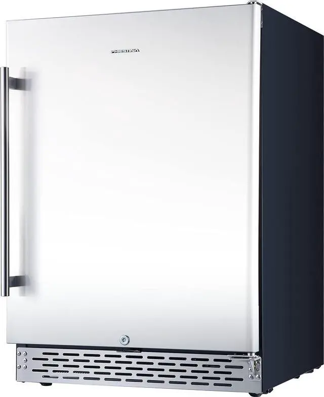 Main image of Phiestina 24 inch Indoor/Outdoor Beverage Refrigerator 175 Cans Built-in/Freestanding Beverage Fridge Cooler Lockable Stainless Steel Door Auto Defrost Quiet For Home/Commercial,6 Removable Shelves