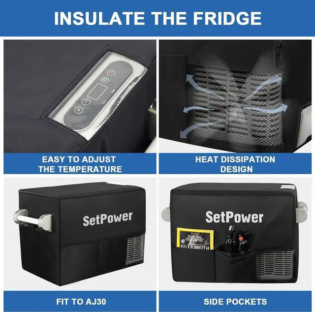 Alt view image 3 of 7 - Setpower Insulated Protective Cover for AJ30 Portable Refrigerator Freezer, suitable for AJ30 Only
