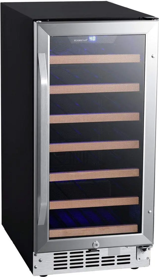 Main image of EdgeStar CWR302SZ 15 Inch Wide 25 Bottle Built-In Single Zone Wine Cooler with Reversible Lockable Door and LED Lighting - Stainless Steel