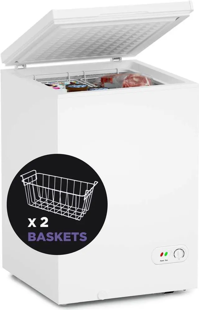 Main image of Northair Chest Freezer - 3.5 Cu Ft with 2 Removable Baskets - Reach In Freezer Chest - Quiet Compact Freezer - 7 Temperature Settings - White