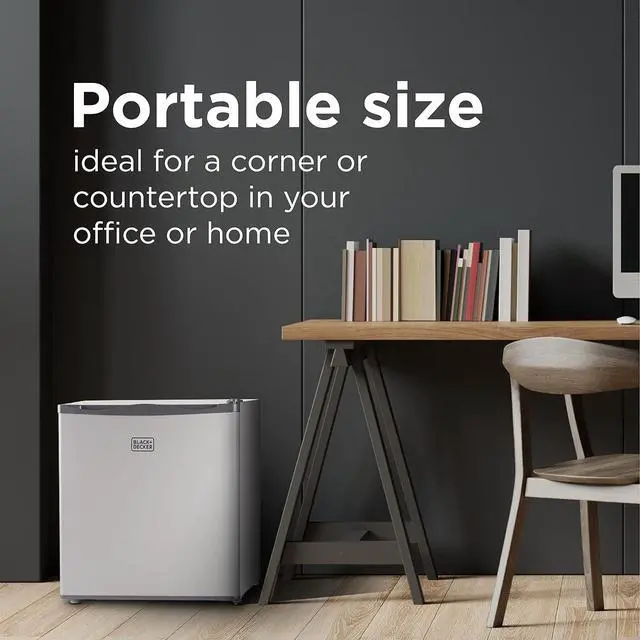 Alt view image 2 of 6 - BLACK+DECKER 1.2 Cu. Ft. Compact Upright Freezer, Mini Deep Freeze with Full-Width Wire Shelf