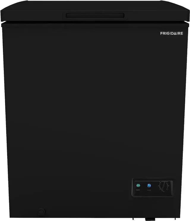Alt view image 2 of 6 - Frigidaire EFRF5003-BLACK Chest Deep Freezer-GARAGE-READY, 5.0 Capacity, Black-Adjustable Thermostat-Removable Vinyl Coated Wire Basket-Easy Defrost Drain, 5 cu ft
