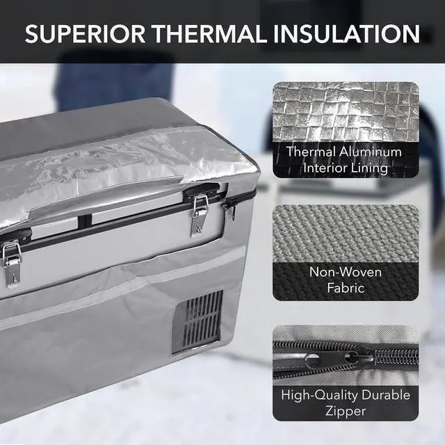 Alt view image 2 of 4 - Whynter FM-901TBG FM-901DZ Portable Refrigerator and Deep Freezer Chest Transit Bag, Gray