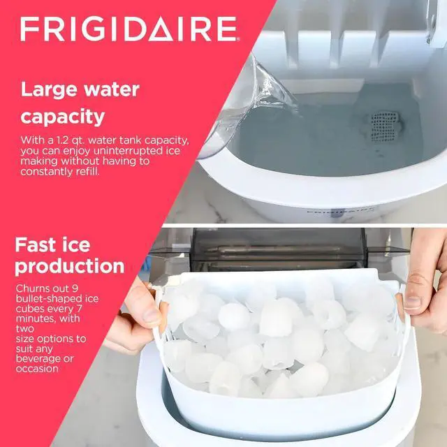 Alt view image 4 of 6 - FRIGIDAIRE EFIC189-Silver Compact Ice Maker, 26 lb per Day, Silver (Packaging May Vary)