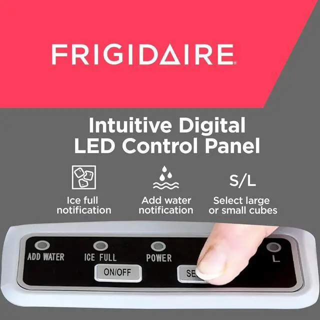Alt view image 6 of 6 - FRIGIDAIRE EFIC189-Silver Compact Ice Maker, 26 lb per Day, Silver (Packaging May Vary)