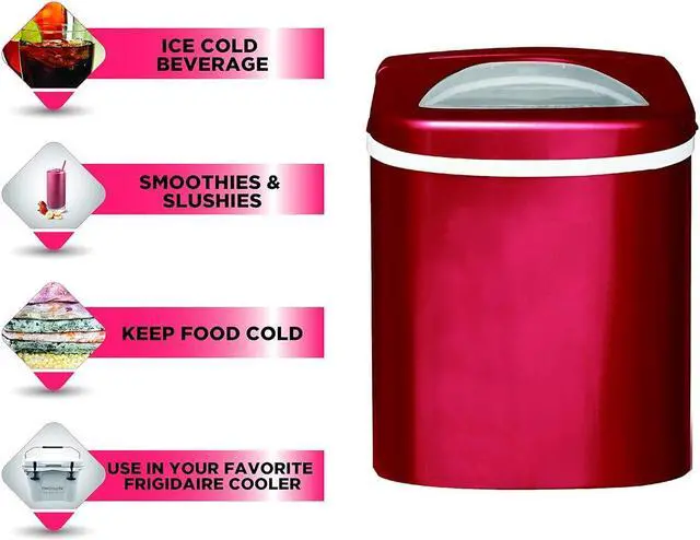Alt view image 4 of 6 - Compact Ice Maker, Red