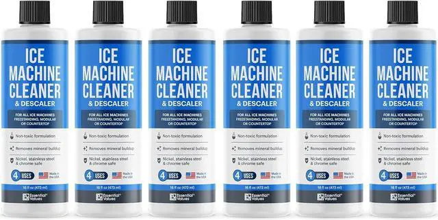 Main image of 6-Pack Ice Machine Cleaner and Descaler 16 fl oz Nickel Safe Descaler | Ice Maker Cleaner Compatible with All Major Brands (Scotsman, KitchenAid, Affresh, Opal, Manitowoc) - Made in USA