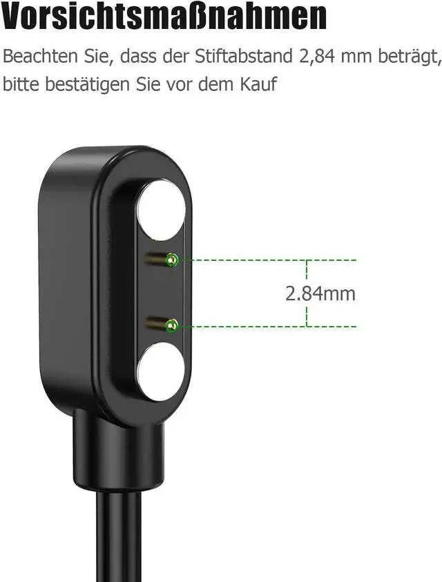 Alt view image 3 of 7 - Smart Watch Charger for YAMAY VeryFitPro, [ 2-Pack 3.3-Feet ] Replacement Magnetic Watch USB Charging Cable Cord for SW021 SW023 Letsfit ID205L ID205U ID205S SW025 Uwatch 3S 3 2 2S