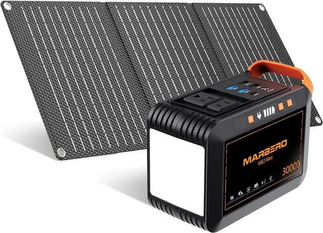 Main image of MARBERO 111Wh Solar Generator with Solar Panel Included Portable Power Station 120W with Foldable Solar Panel 30W Set for Camping Outdoor Hiking Fishing Emergency
