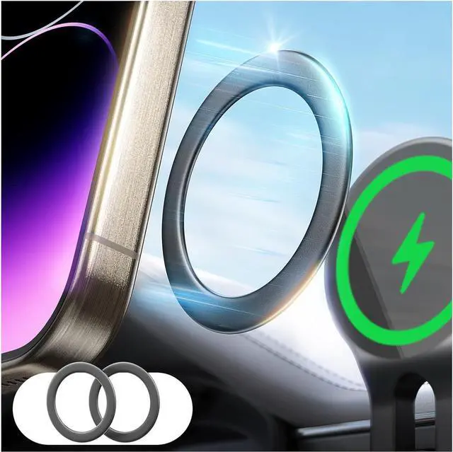 Main image of LISEN for MagSafe Sticker,Upgraded Magnetic Ring for Phone Case Compatible with MagSafe Ring for MagSafe Car Charger Phone Magnet Plate Magsafe Converter Kit Fits iPhone 15/14/13/12 Android Galaxy S24