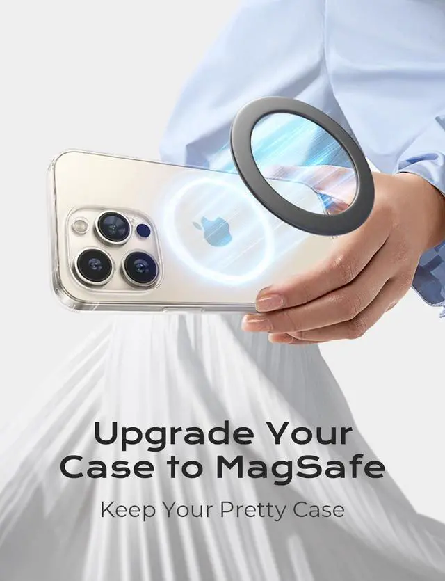 Alt view image 2 of 7 - LISEN for MagSafe Sticker,Upgraded Magnetic Ring for Phone Case Compatible with MagSafe Ring for MagSafe Car Charger Phone Magnet Plate Magsafe Converter Kit Fits iPhone 15/14/13/12 Android Galaxy S24
