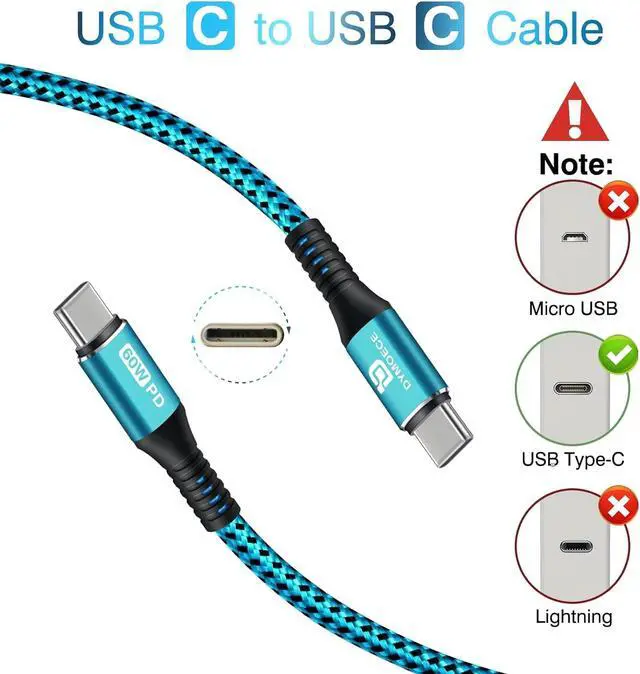 Alt view image 2 of 6 - USB C to USB C Cable,(6ft, 5Pack) 60W/3A Type C Charging Cable Cord Fast Charging USB C Cable for Samsung Galaxy S23 S22 S21 S20 Ultra, W24 Fold/Flip 5, Pixel 8 7 6 Pro 6a 5 4 3