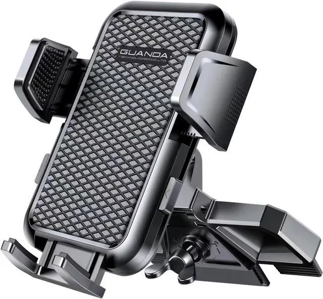 Main image of Firm-hold CD Player Phone Holder for Car, Anti-vibration, Rotatable Universal CD Slot Phone Mount, Single-press Release, Heat-resistant, Compatible with iPhone & Samsung (Vent-Free, Dashboard-Free)