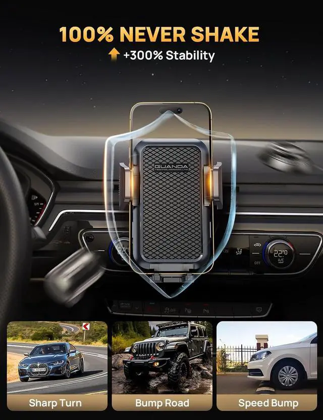 Alt view image 7 of 7 - Firm-hold CD Player Phone Holder for Car, Anti-vibration, Rotatable Universal CD Slot Phone Mount, Single-press Release, Heat-resistant, Compatible with iPhone & Samsung (Vent-Free, Dashboard-Free)