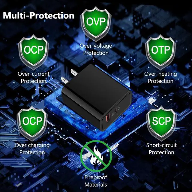 Alt view image 5 of 7 - Type C Charger Super Fast Charging for Moto G Power 2024/G Stylus 5G 2023/G 5G/G Pure/G Play 2024/G8/G7,Motorola Edge 5G UW/One 5G Ace/One 5G UW/Edge Plus 2022,20W USB C Wall Charger+C Charger Cable