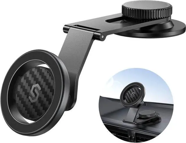 Main image of SYNCWIRE Fits MagSafe Car Mount for Universal Dashboard, Tesla Screen, Magnetic Phone Holder for Car, Foldable Aluminum Alloy Arm, Super Stable Car Mount for iPhone 16 Pro Max 15 14 13 12&All Phones