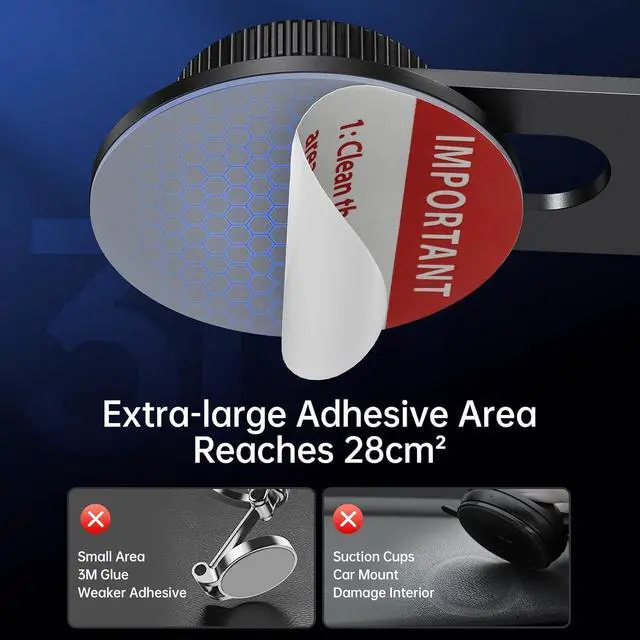 Alt view image 5 of 7 - SYNCWIRE Fits MagSafe Car Mount for Universal Dashboard, Tesla Screen, Magnetic Phone Holder for Car, Foldable Aluminum Alloy Arm, Super Stable Car Mount for iPhone 16 Pro Max 15 14 13 12&All Phones