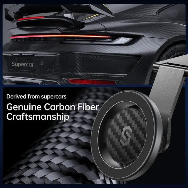 Alt view image 7 of 7 - SYNCWIRE Fits MagSafe Car Mount for Universal Dashboard, Tesla Screen, Magnetic Phone Holder for Car, Foldable Aluminum Alloy Arm, Super Stable Car Mount for iPhone 16 Pro Max 15 14 13 12&All Phones