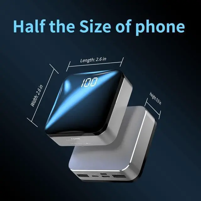 Alt view image 5 of 6 - T-CORE Power Bank The Smallest and Lightest 10000mAh External Battery Ultra-Compact High-Speed Charging Technology Portable Charger for iPhone, Samsung Galaxy S20/21 Silver