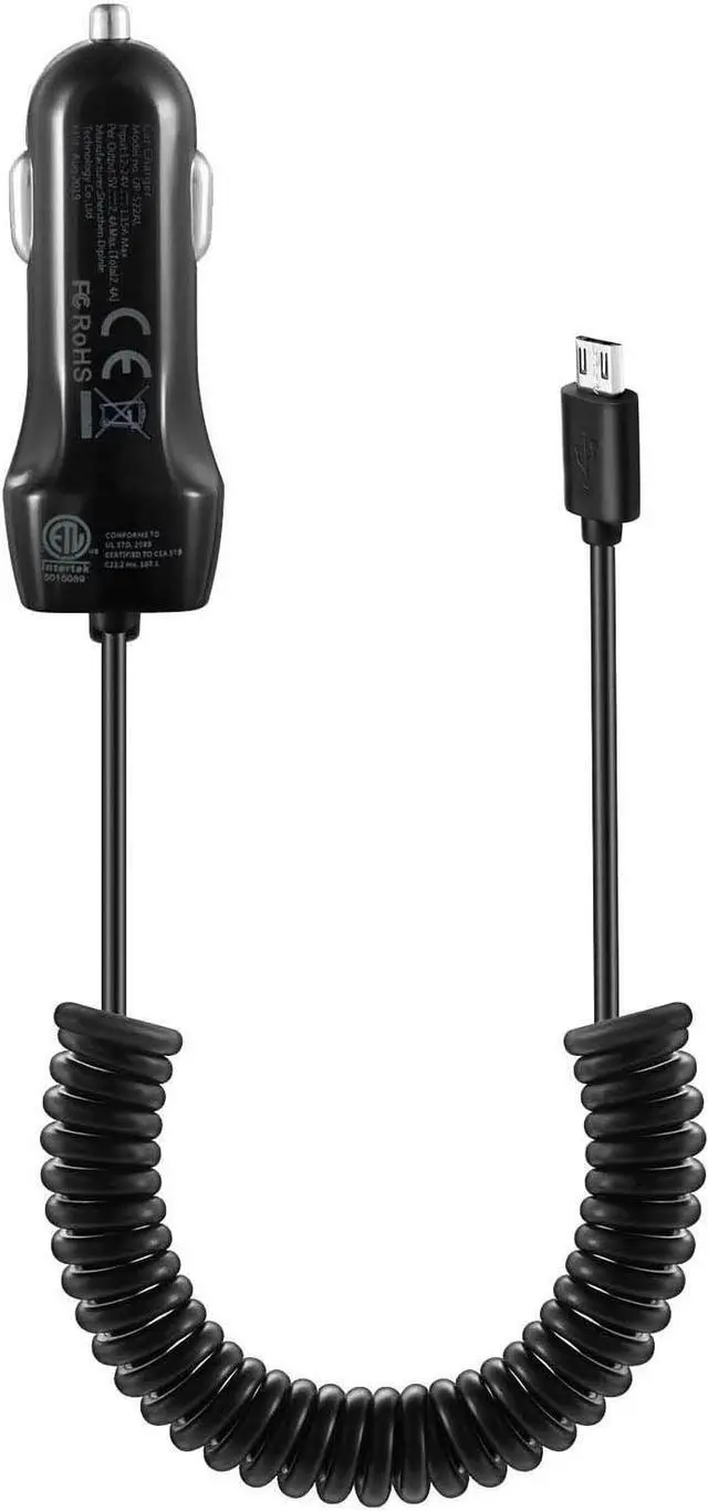 Alt view image 7 of 7 - Car Charger with Micro USB Cable for  Galaxy S7 Edge/A10/S6/J7/J8/J6/A9 LG K20/K30/G4/Stylo 3 Motorola X/Moto E7/E6/G5 HTC m9/m8 Other Micro USB Devices