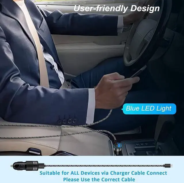 Alt view image 6 of 7 - Fast Charging USB C Car Charger for iPhone 15 14 13 12 11 Pro Max SE XR XS X 8 Samsung Galaxy S24 S23 S22 S21 S20 Note20 Google Pixel 8 Pro/7a/7 Pro/6a/6/5/4a/4/3,2Pack 30W PD+2.4A Type C Car Adapter