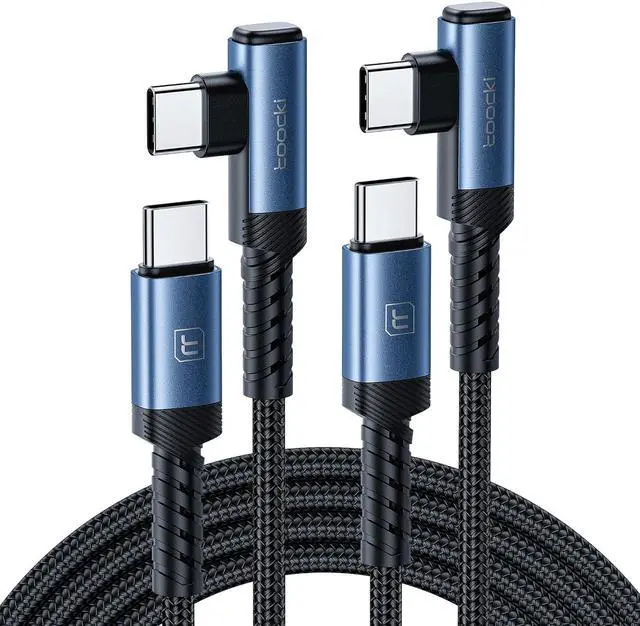 Main image of USB C Charger Cable(3.3ft, 2Pack), 60W Type C Charging Cable Cord, Right Angle Fast Charging USBC to USBC Cable for iPhone15 Pro Max/Plus/ Air/Samsung S23 Ultra /S22 Note 20
