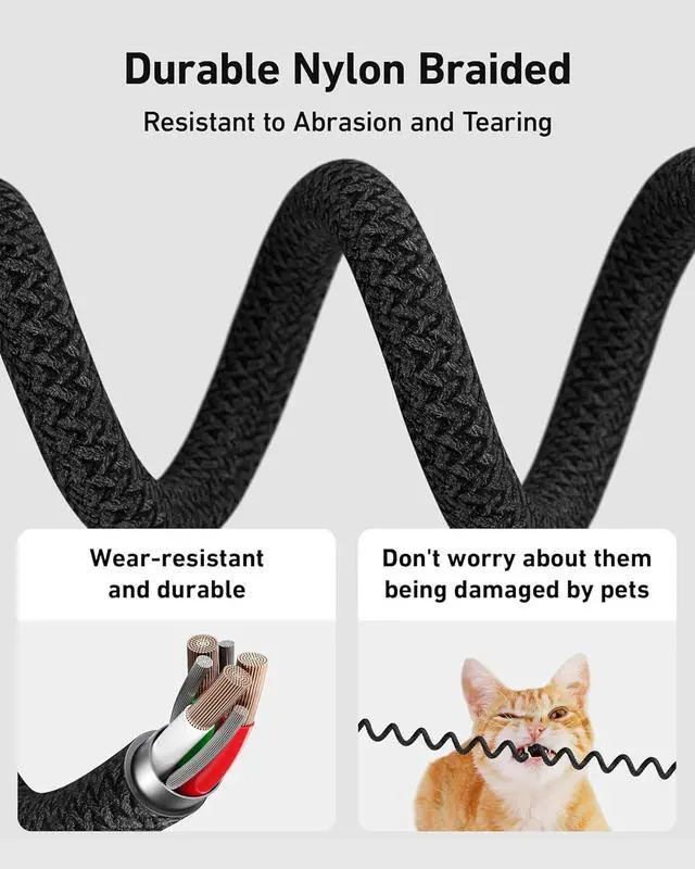 Alt view image 6 of 7 - Coiled USB C to Lightning Cable 3FT, 2 in 1 iPhone 15 Charger Cord for Car Nylon Braided Multi Type C to TypeC Fast Charging Cables for iPhone 15 14 13 12 11 iPad, Samsung Galaxy Sony - 2Pack