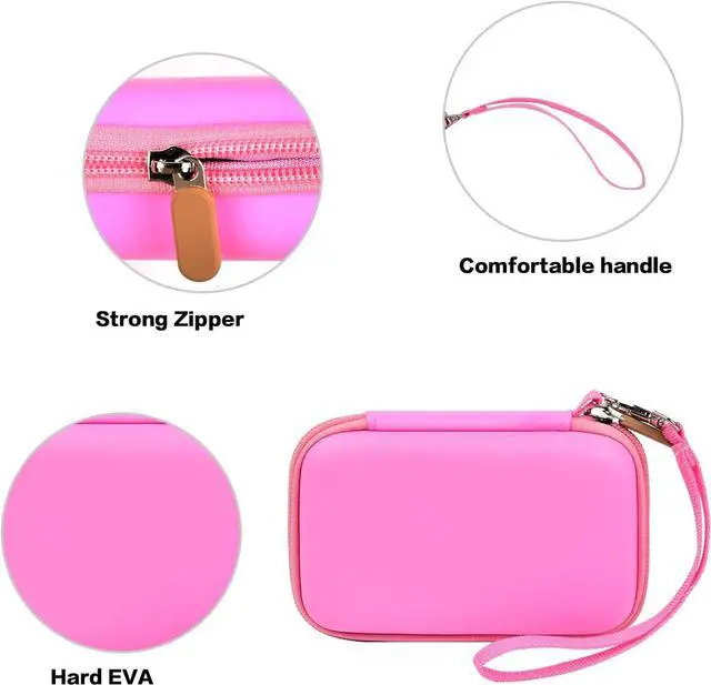 Alt view image 3 of 7 - Travel Case for UCOMX for Nano/for Iseyyox/for LISEN/for RTOPS 3 in 1 Wireless Charger, Foldable Magnetic Charging Station Storage Holder Bag for Fast Charge Pad Cable and Adapter, Pink-Box Only