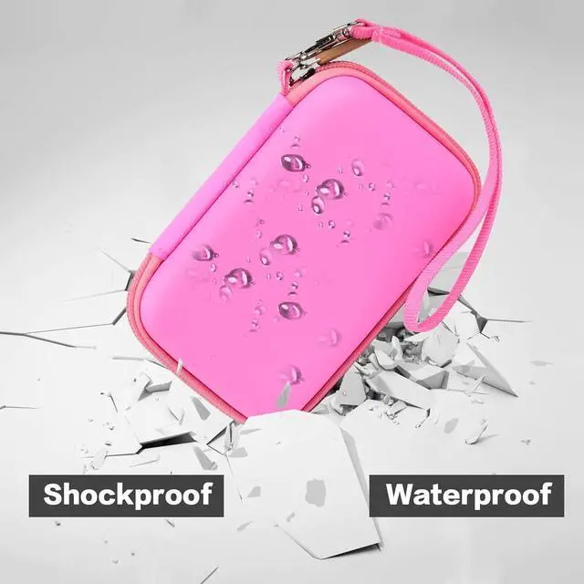 Alt view image 5 of 7 - Travel Case for UCOMX for Nano/for Iseyyox/for LISEN/for RTOPS 3 in 1 Wireless Charger, Foldable Magnetic Charging Station Storage Holder Bag for Fast Charge Pad Cable and Adapter, Pink-Box Only