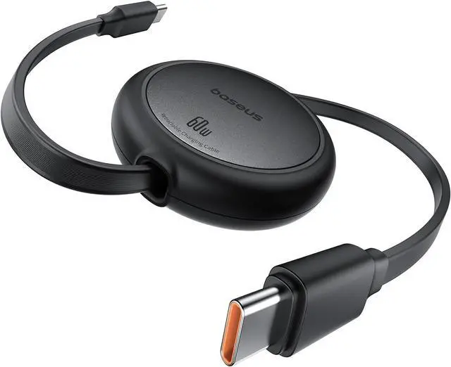 Main image of Baseus USB C Cable, 60W Ultra Mini Retractable USB C to USB C PD 3A Fast Charging Cable, 4-Stage Length Preset USB Type C Charger Cable for iPhone 15/Pro/Plus/Max, , iPad Pro, Galaxy S24/S23