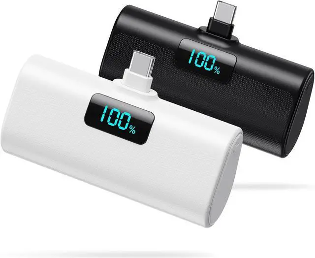 Main image of [2-Pack] Small Portable Charger for iPhone 15 Series,Upgraded 5200mAh PD USB C Power Bank Built-in USB-C Connector, Battery Pack Compatible with iPhone 15/15 Plus/15 Pro/15 Pro Max/Samsung,Android etc