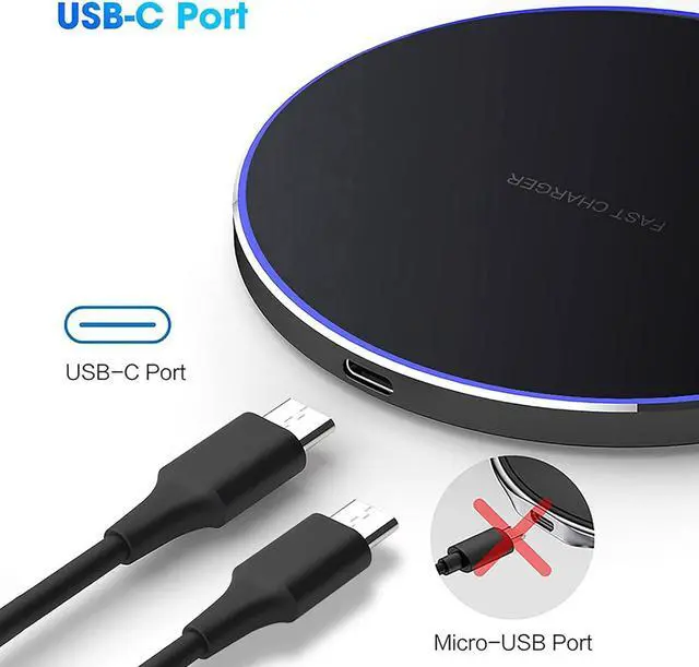Alt view image 5 of 7 - Wireless Charger 20W Max Fast Wireless Charging Pad Compatible with iPhone 11, 12, 13, 14 15 Pro/Pro Max,XS, XS Max, XR, 8 Plus, Air Pods Pro/3/2; for Samsung Galaxy/Note, Galaxy Buds (Black)