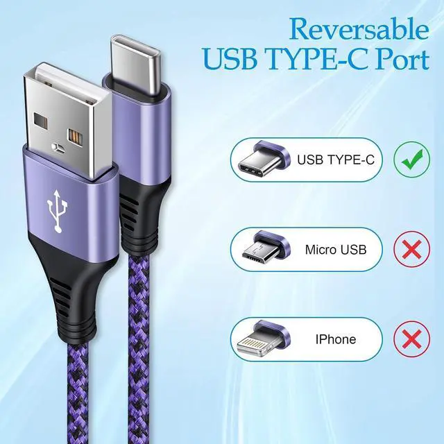 Alt view image 4 of 7 - [2-Pack,6FT]USB Type C Cable Fast Charging for Google Pixel 6,Android Charger Cable Type C Charging Cord for Google Pixel 8 Pro/8/7a/7 Pro/6 Pro/6a/5a/4a/5;Samsung Galaxy S24/S23/S22/S21Ultra/A54/A34